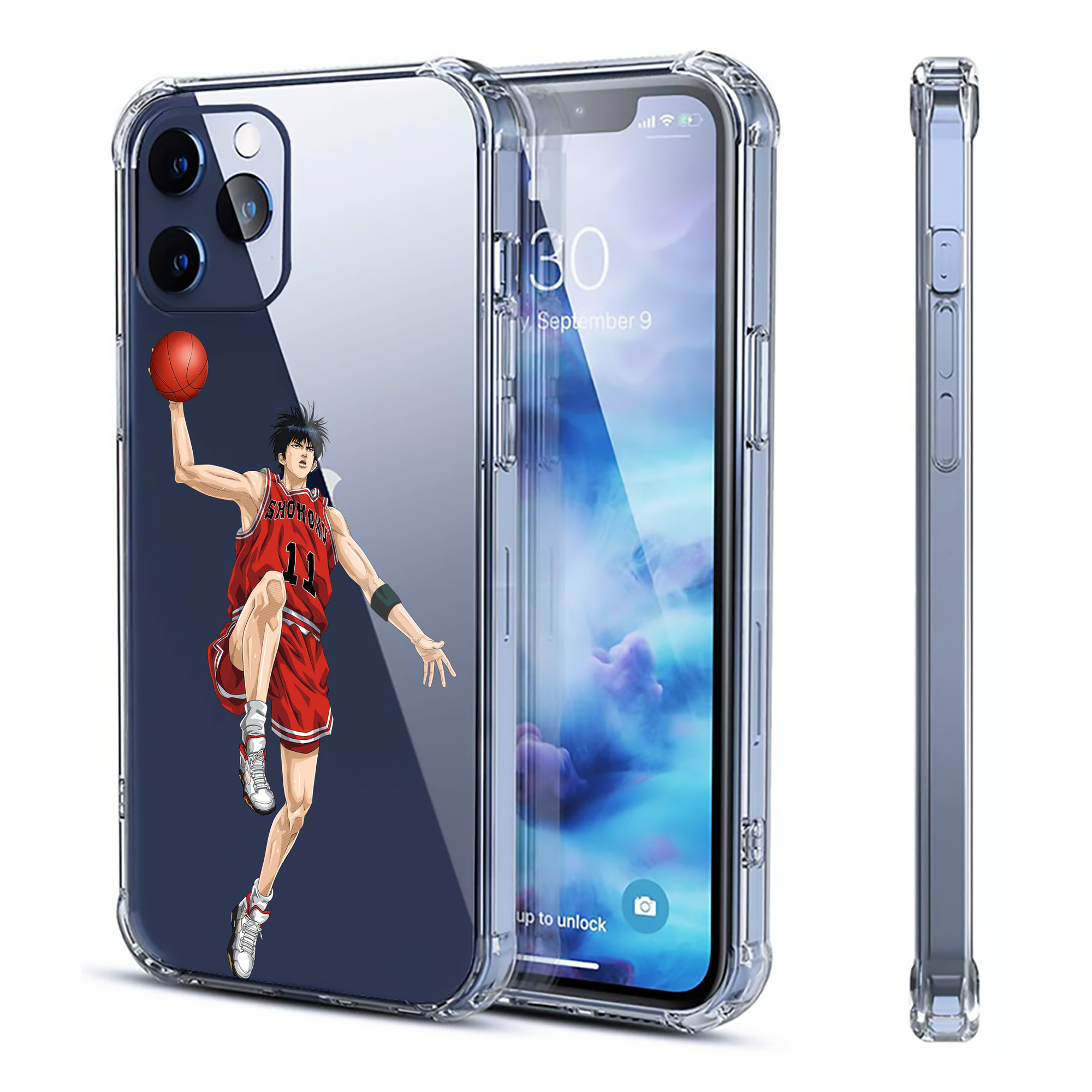 （画像用） SLAM DUNK／スラムダンク 【iPhone 12シリーズ対応】透明スマホケース（クリアソフトケース）